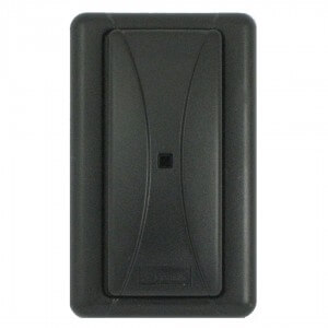 Black electronic security door access panel.