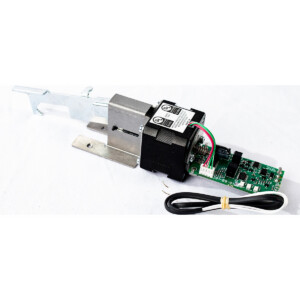Electronic door lock with wiring and circuit board.