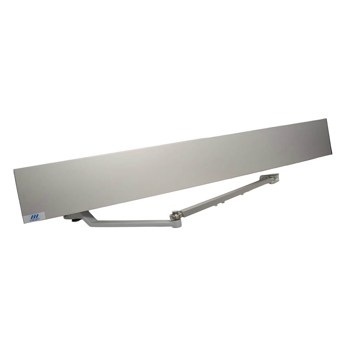 Door closer arm in extended position.