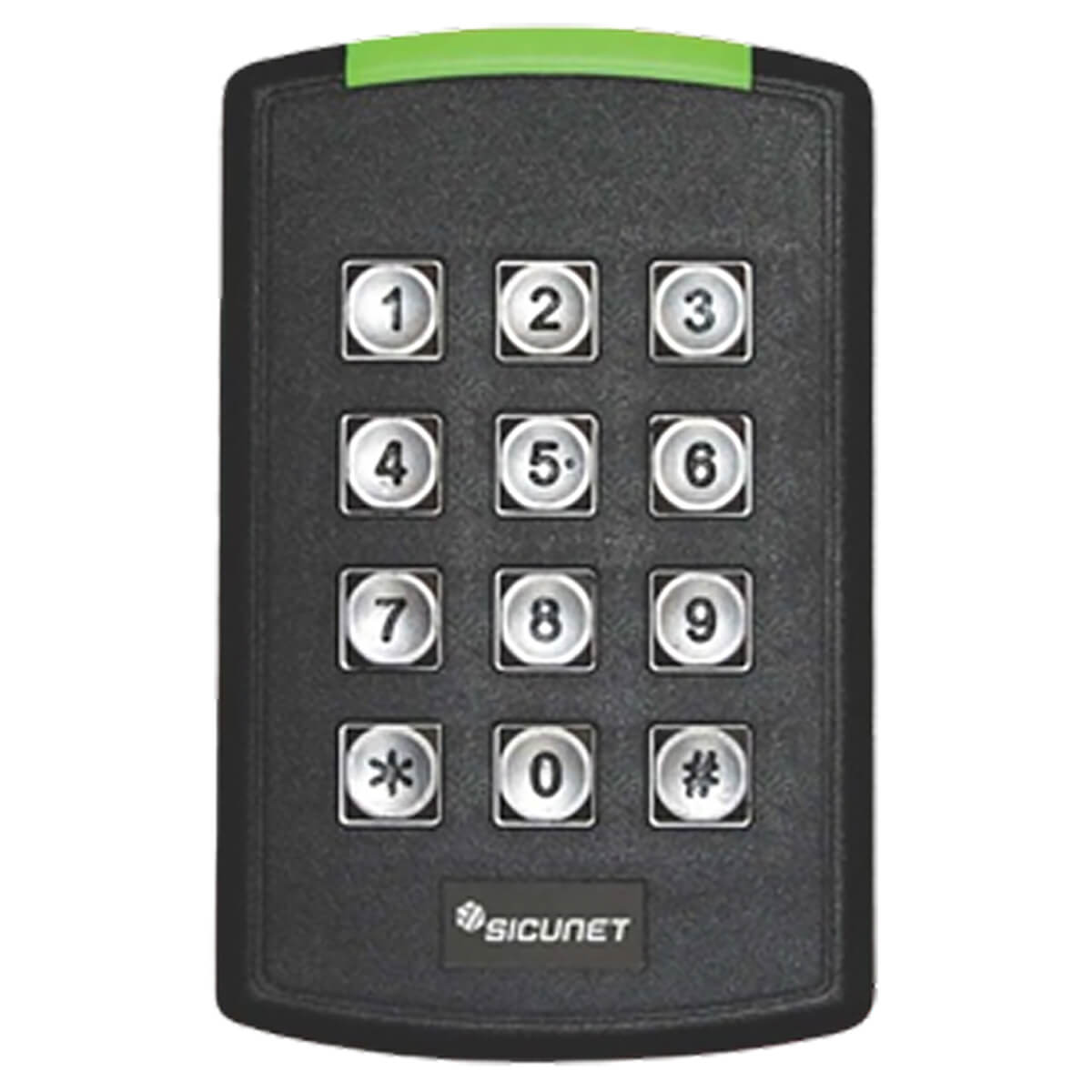 Keypad with numeric buttons for secure access control.