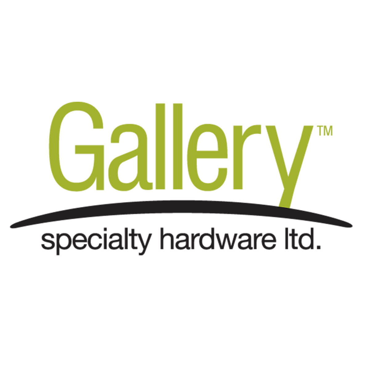 Gallery Specialty Hardware logo with green and black text.