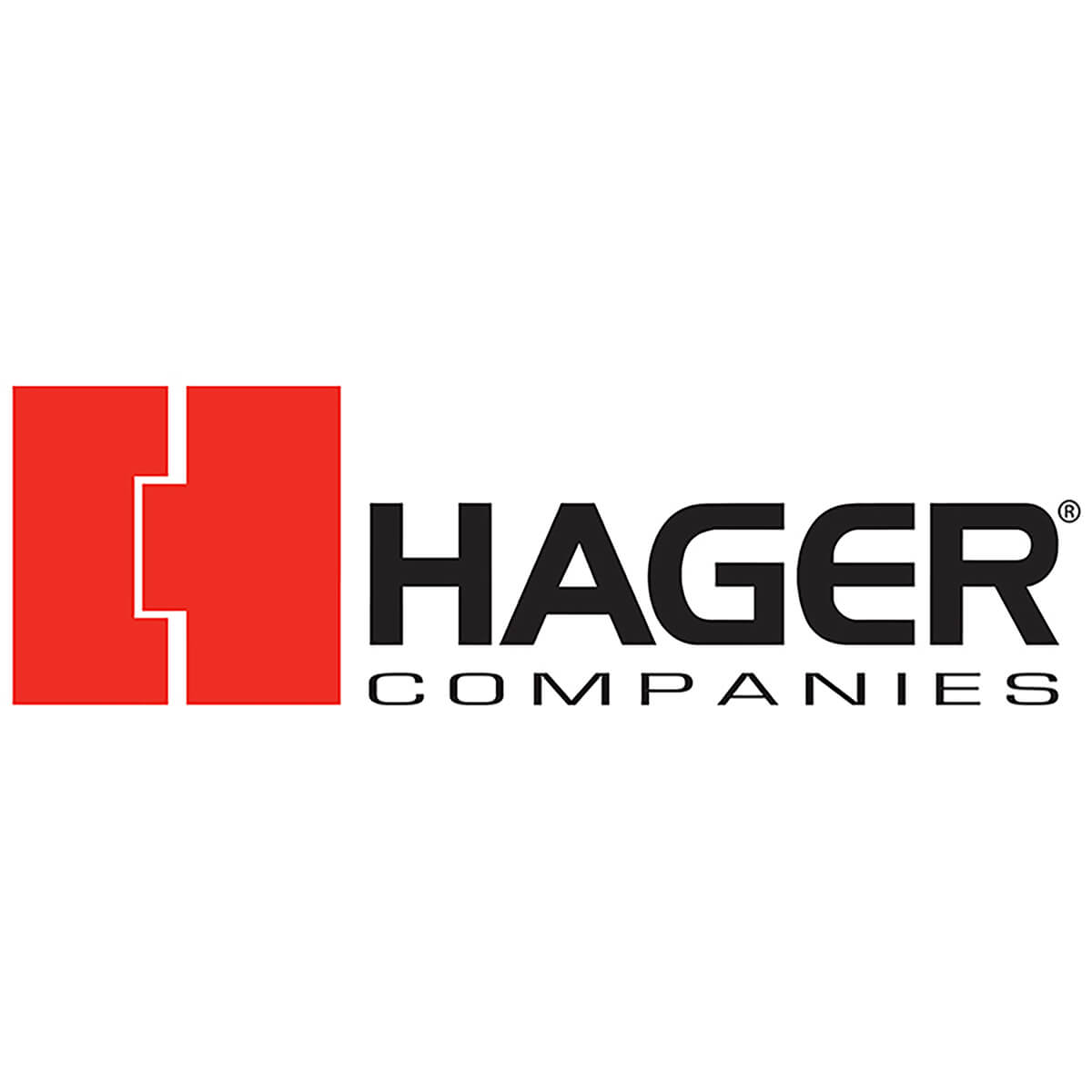 Hager Companies logo with red and black design.
