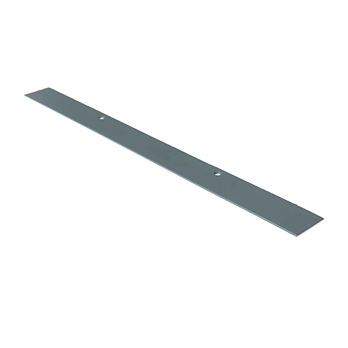 Metal reinforcement plate with screws for door security.